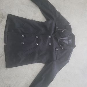 Black pea coat / trench coat